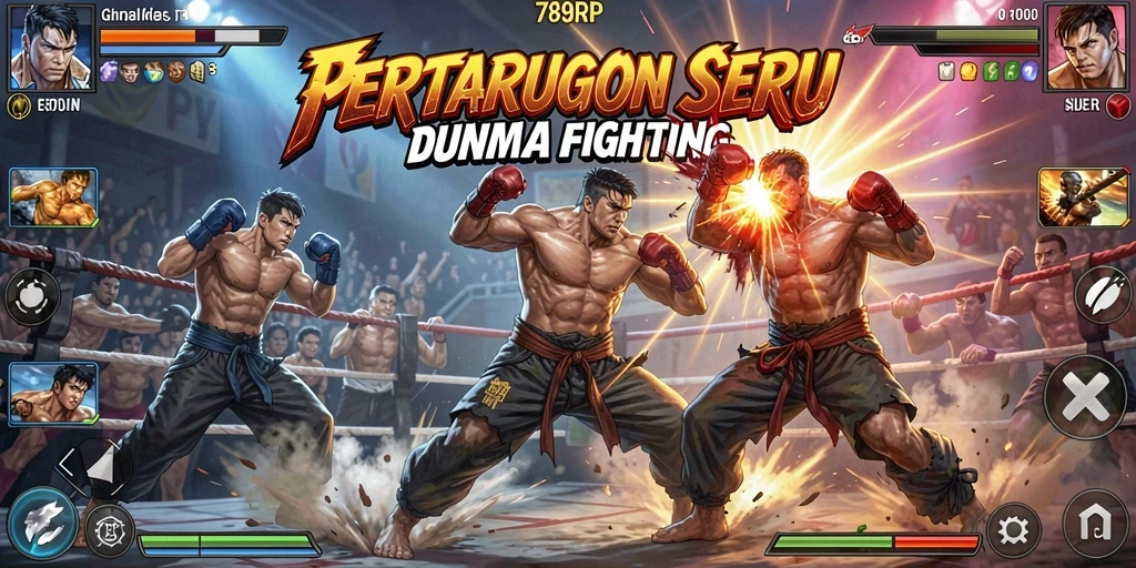 Gambar menampilkan aksi pertarungan seru dalam 789RP.