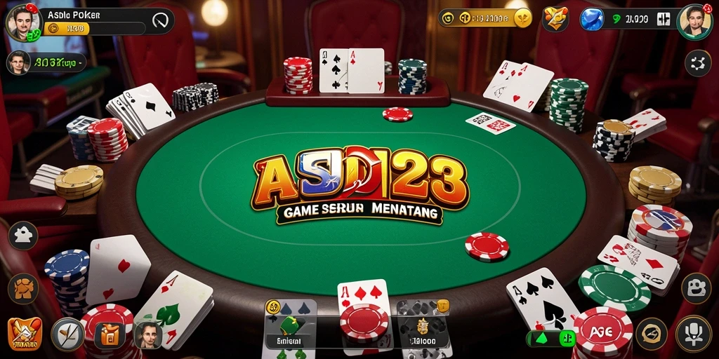 Tampilan gameplay Poker yang seru dan kompetitif di ASD123.