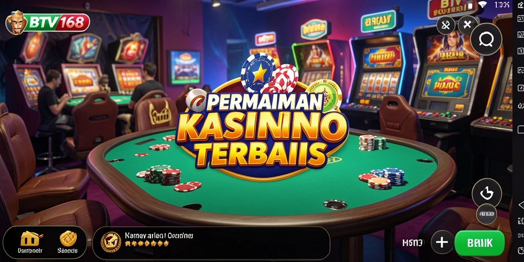 Tampilan screenshot BTV168 menampilkan gameplay kasino yang mendebarkan.