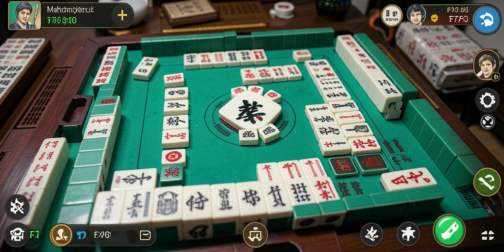 Gameplay seru Mahjong di F7F7 dengan papan penuh warna.
