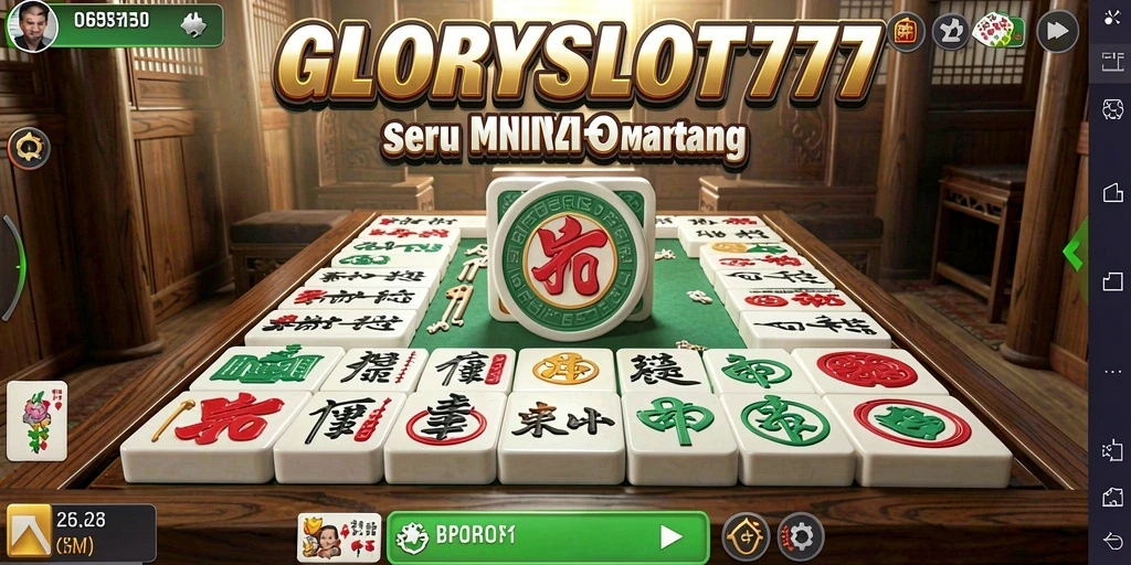 Tampilan gameplay Mahjong yang mendebarkan di GLORYSLOT777.