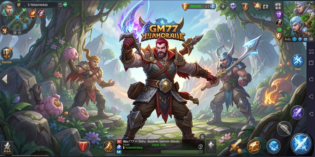 Screenshot gameplay menampilkan pertarungan seru dalam dunia MMORPG.