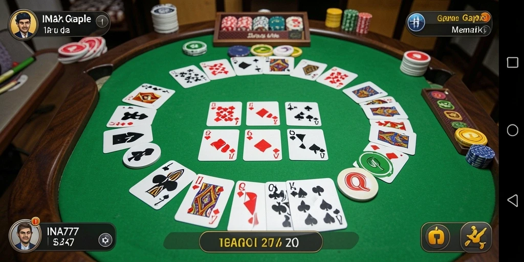 Tampilan gameplay seru Gaple di INA777.