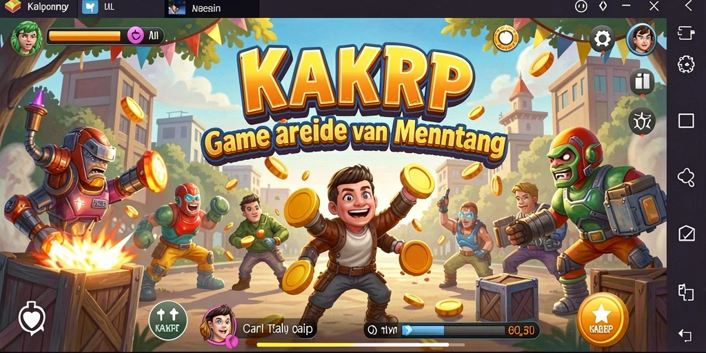 Screenshot KAKRP menampilkan gameplay seru dengan karakter yang dinamis.