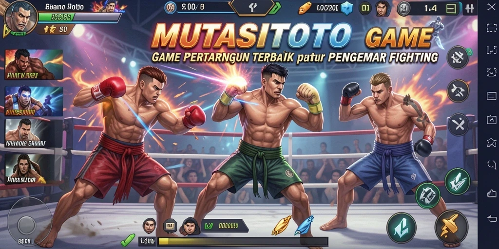 Tampilan seru gameplay MUTASITOTO dalam suasana pertarungan yang intens.