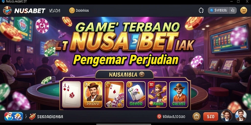 Tampilan utama NUSABET dengan permainan Kasino yang memukau dan interaktif.