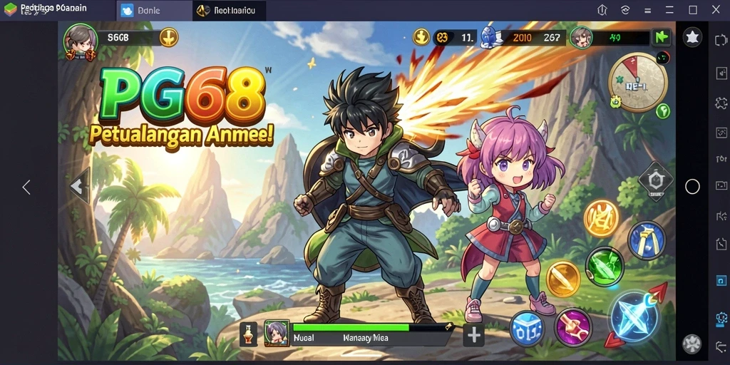 Screenshot menampilkan aksi seru dalam gameplay Anime.