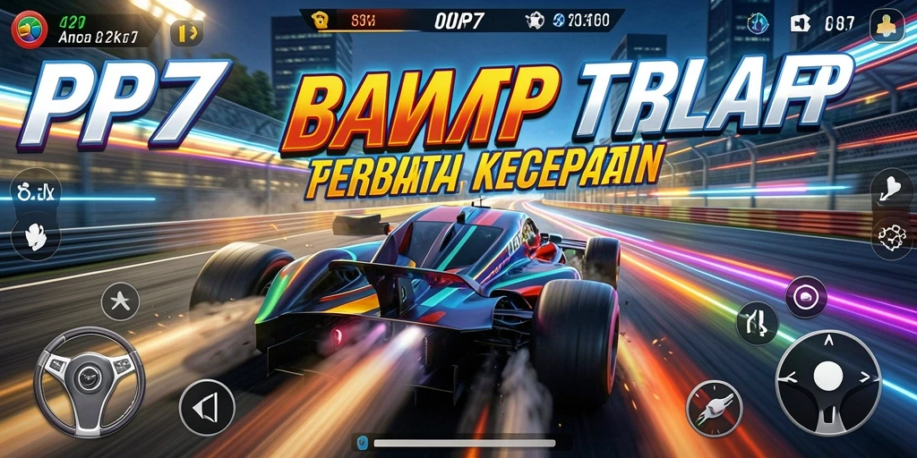 Tampilan gameplay PP7 yang mendebarkan dan penuh aksi balap.