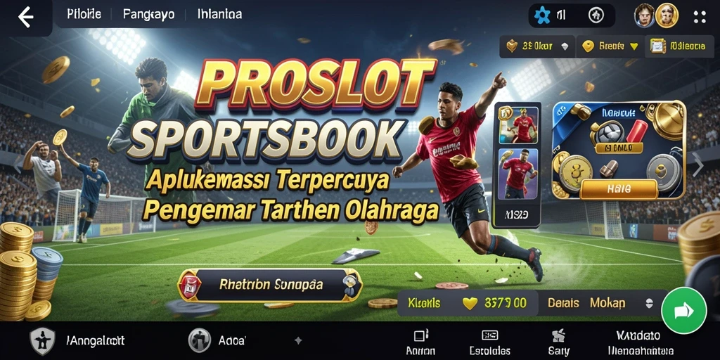 Tampilan screenshot utama PROSLOT dengan gameplay taruhan olahraga.