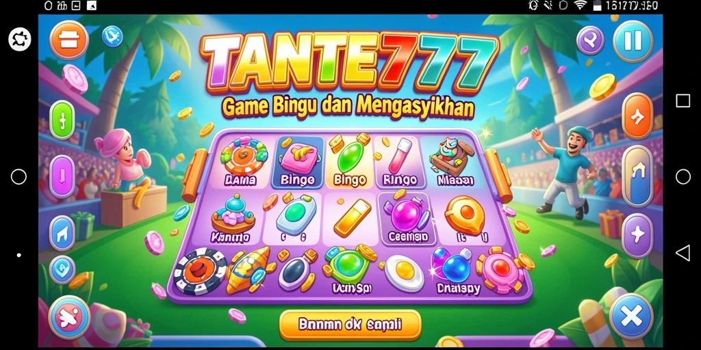 Tampilan gameplay seru dalam TANTE777 dengan aksi Bingo yang mendebarkan.