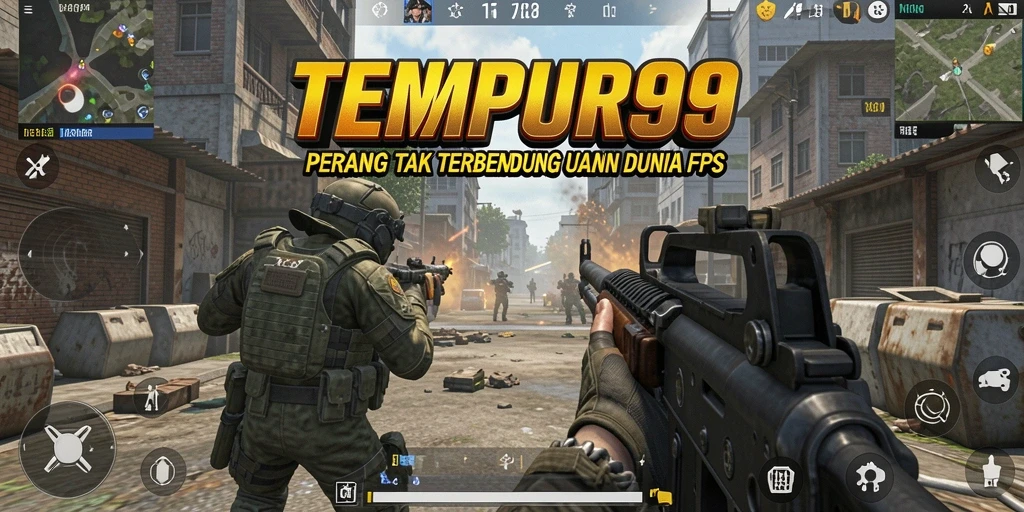 Gameplay seru TEMPUR99 dengan aksi tembak-menembak yang intens.