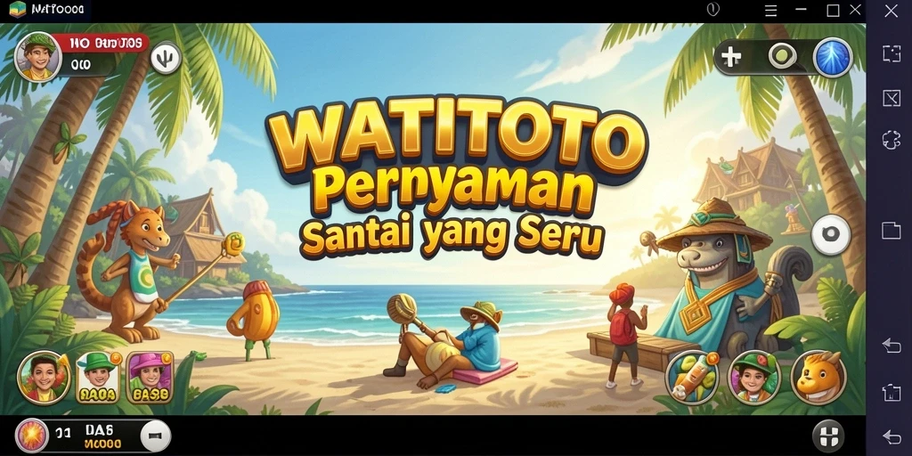 Tangkapan layar utama WATITOTO yang menunjukkan gameplay seru.